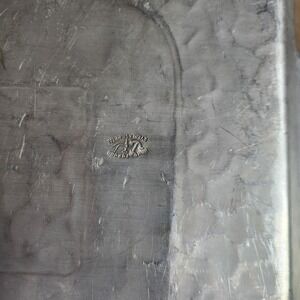 Vintage Forged Aluminum Tray by EMPC with Art Nouveau Floral